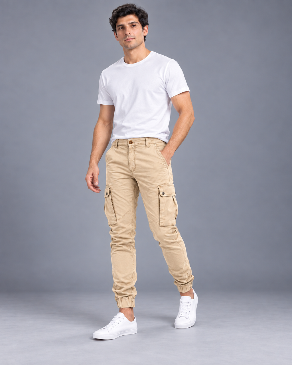 Lodemi Cargo Jogger Trousers, view 2