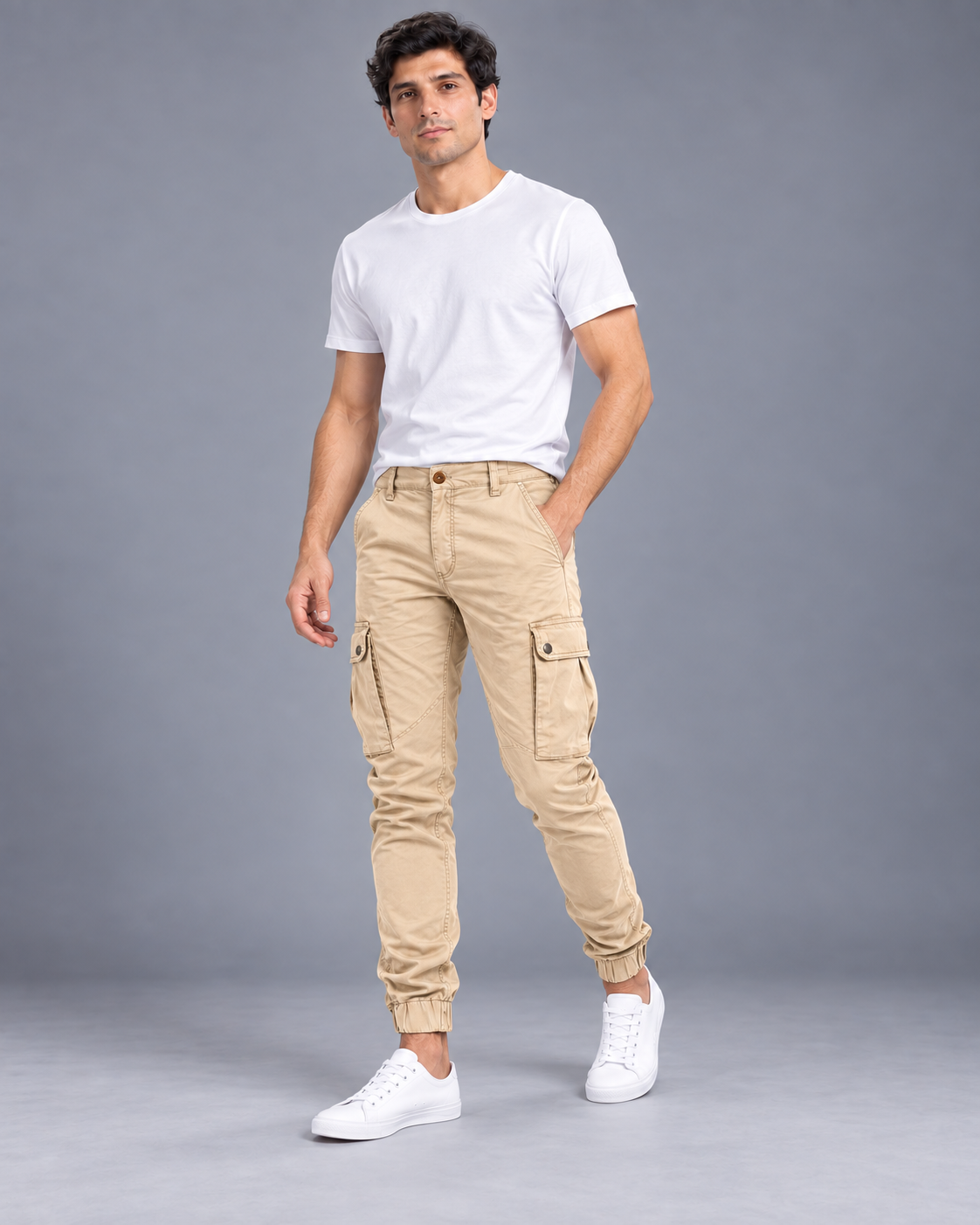 Lodemi Cargo Jogger Trousers, view 2