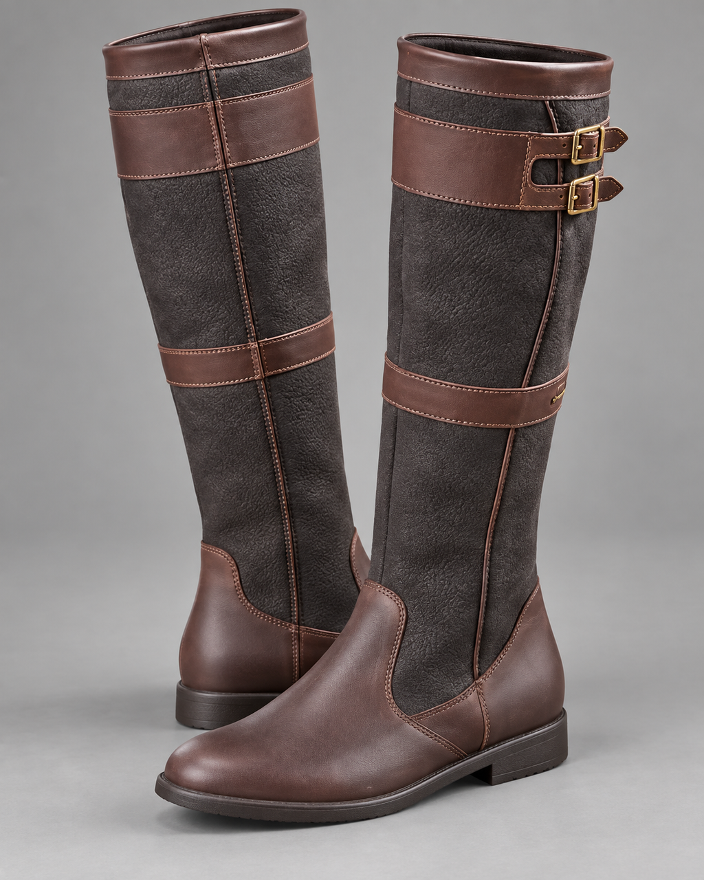Lodemi Buckle-Strap Knee-High Boots, view 1