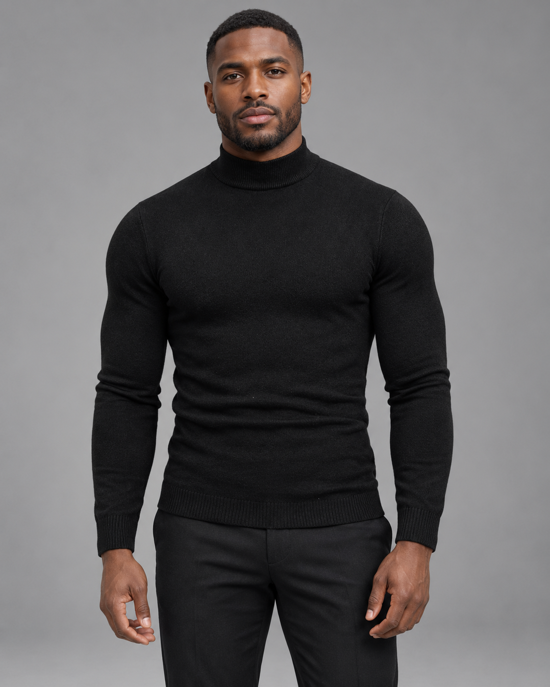 Lodemi Henley Knit Turtleneck Jumper, view 1