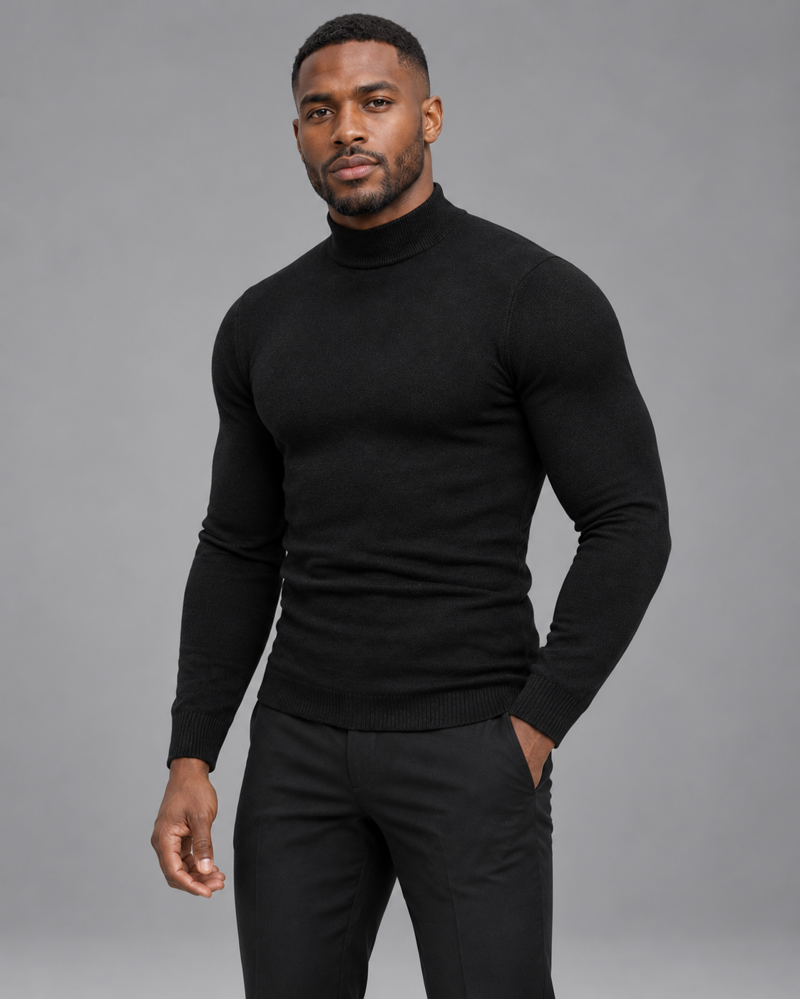 Lodemi Henley Knit Turtleneck Jumper, view 2