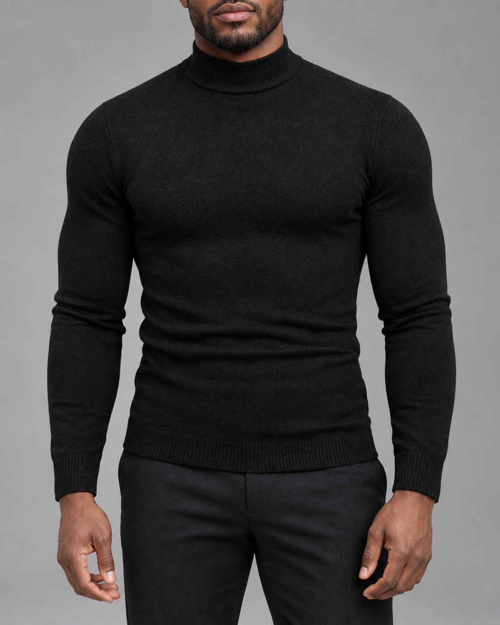 Lodemi Henley Knit Turtleneck Jumper, view 3