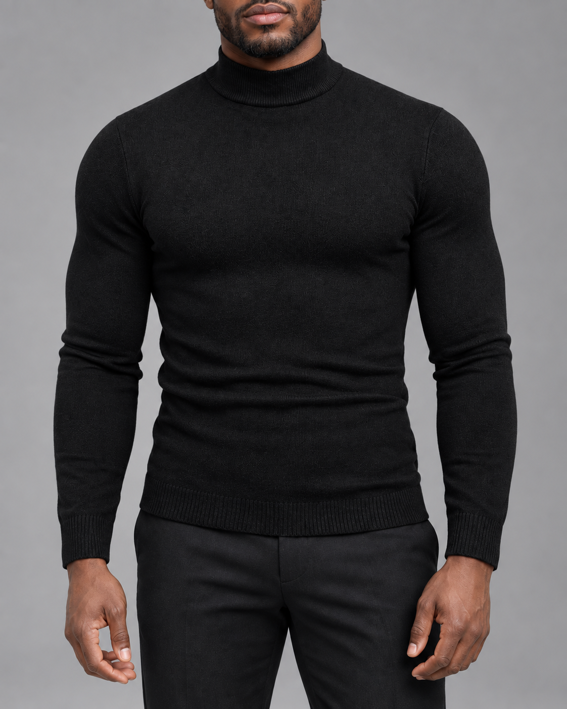Lodemi Henley Knit Turtleneck Jumper, view 3