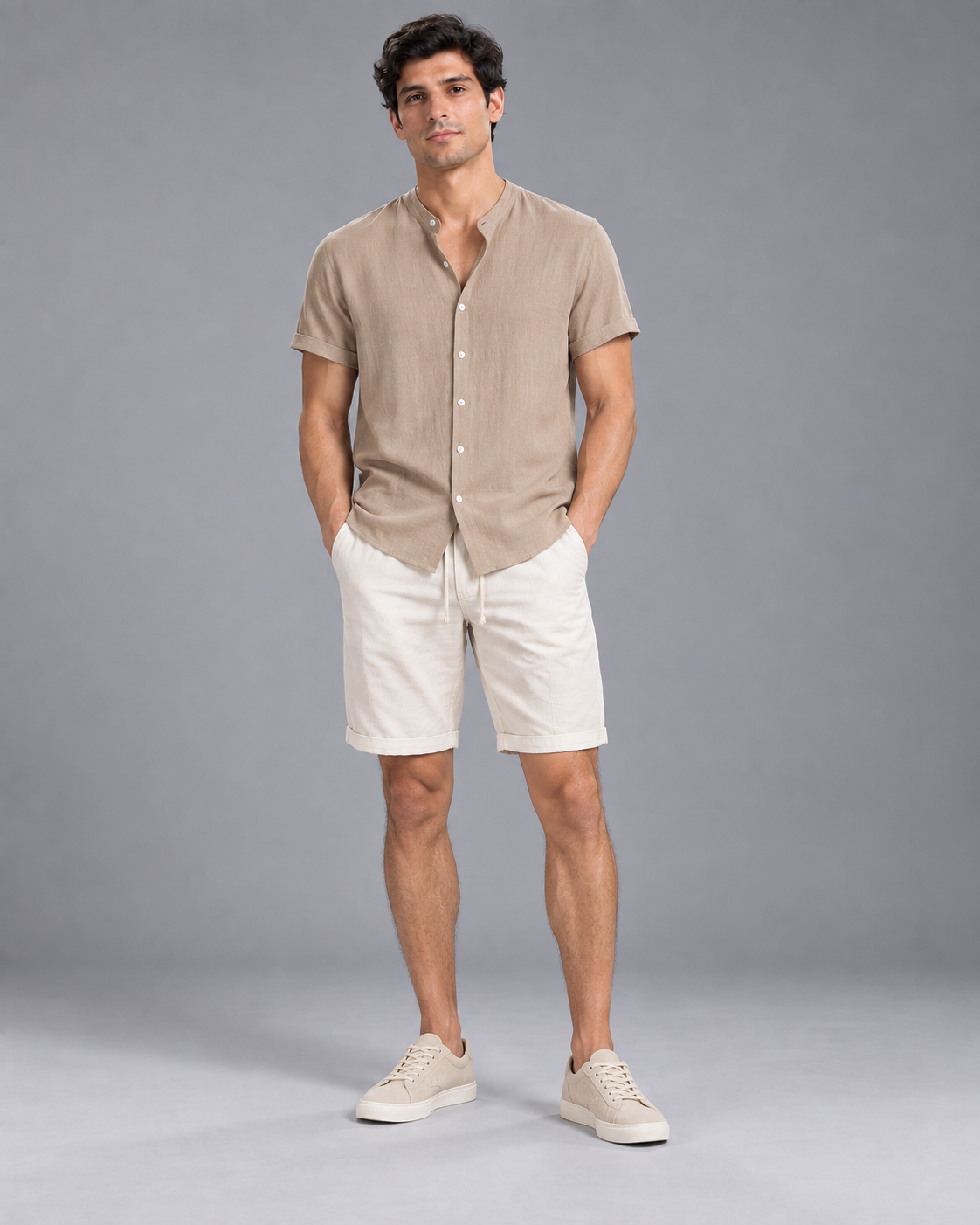 Lodemi Two-Piece Shirt and Shorts Set, view 1