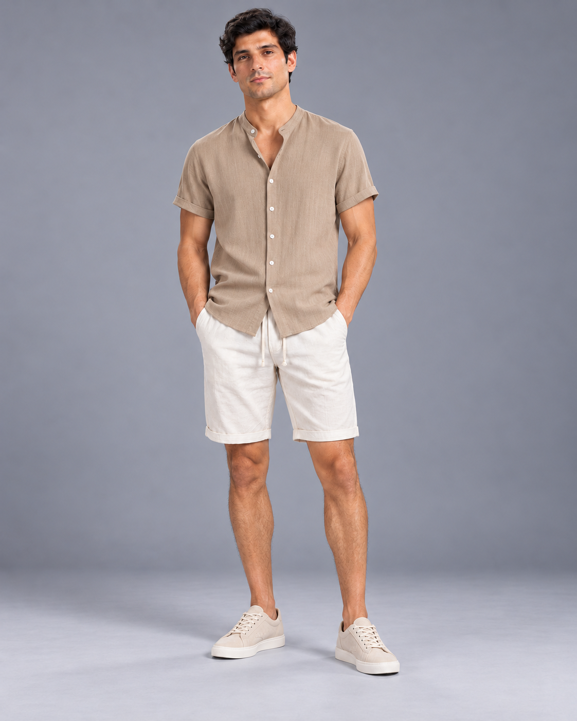 Lodemi Two-Piece Shirt and Shorts Set, view 2