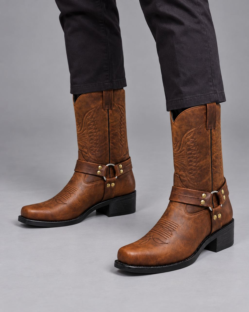 Lodemi Vintage Mid-Calf Western Boots, view 3